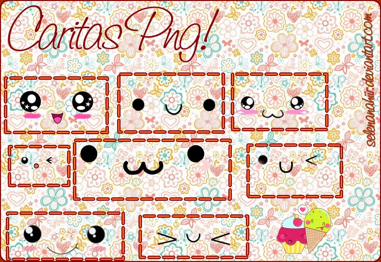 Pack De Caritas Kawaii 3 By Selenanahiir On Deviantart Her eyebrows and roots are brown, which can be assumed to be her real hair color. pack de caritas kawaii 3 by