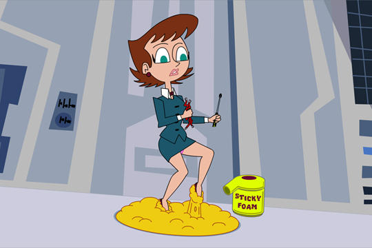 Gif Animation Johnny Test S Mom Stuck In The Lab By
