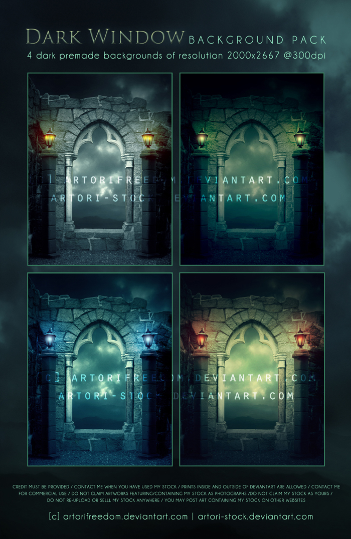 Dark Window Premade Pack