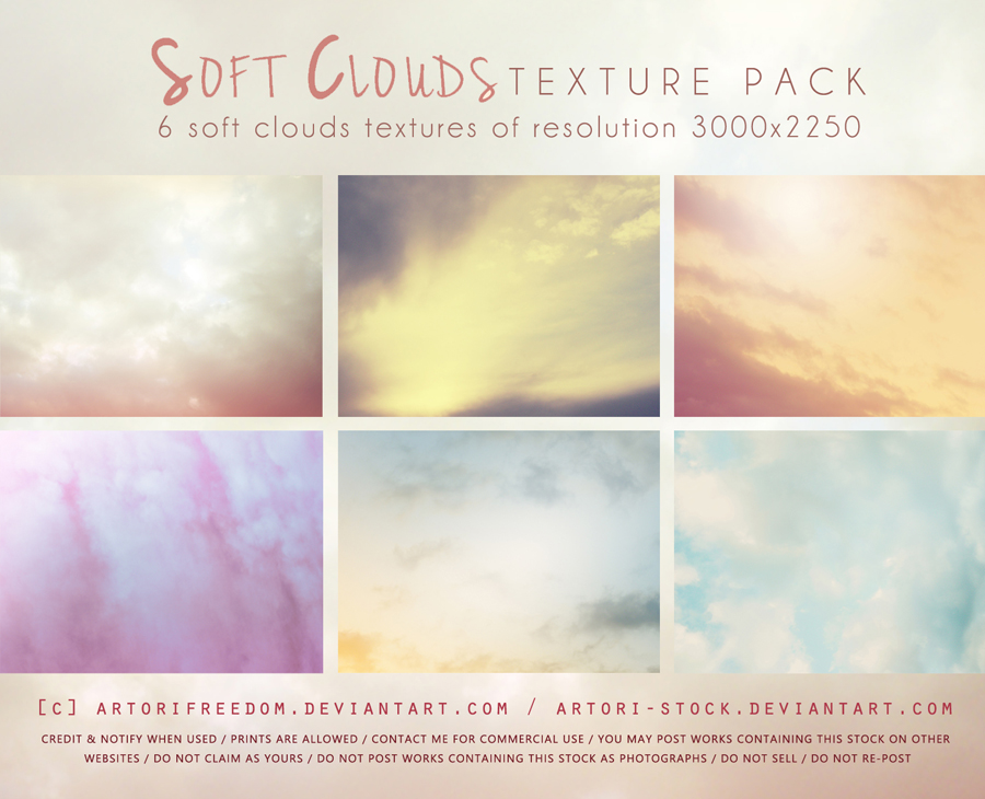 Soft Clouds Texture Pack by artori-stock