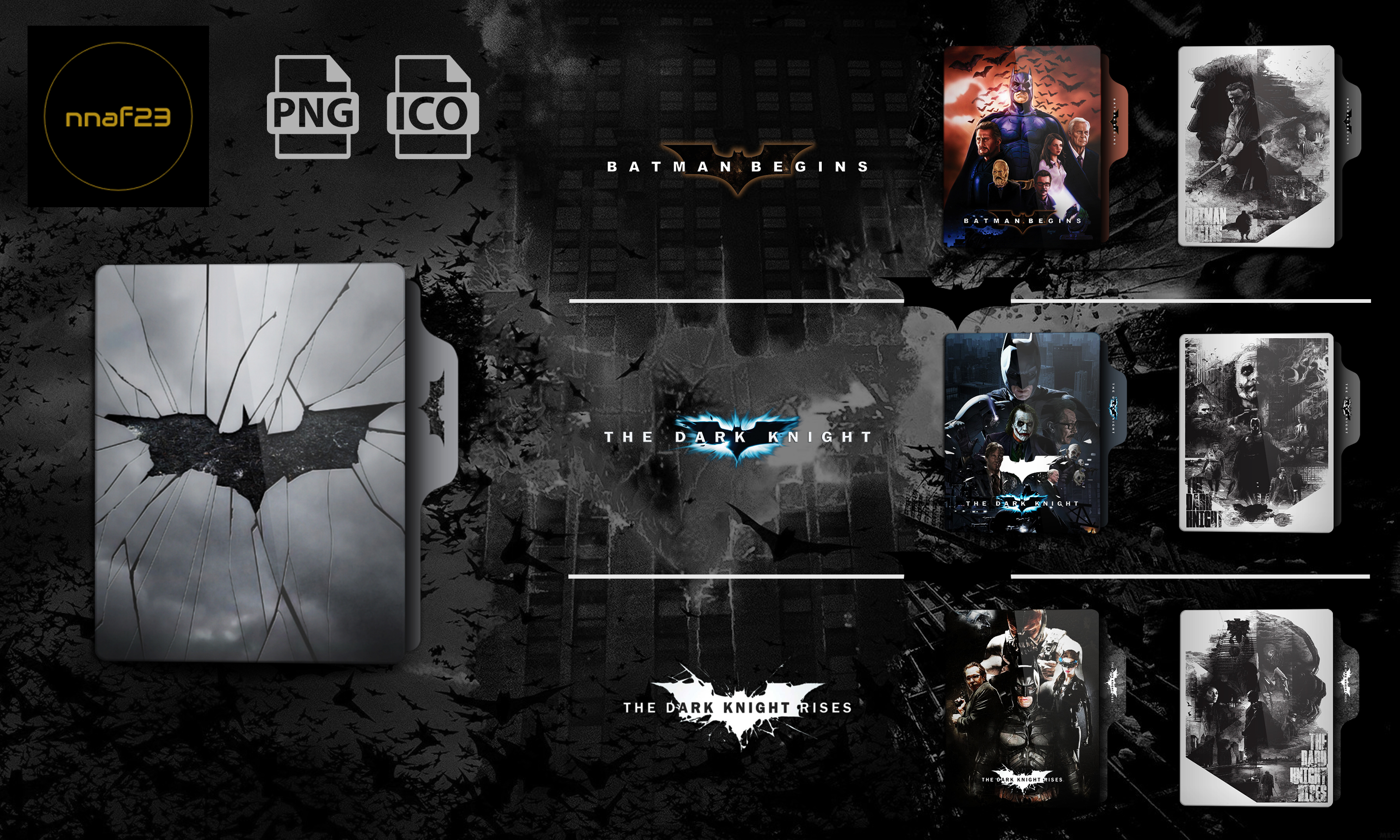 The Dark Knight Trology Folder Icons by nnaf23 on DeviantArt