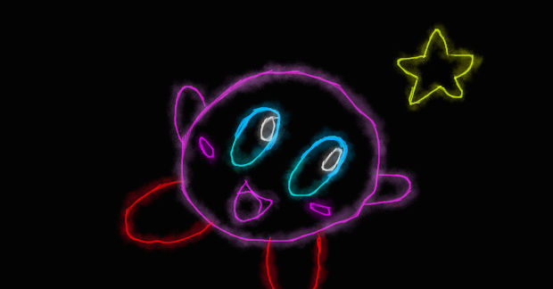 Glow in the dark Kirby by sramos4102 on DeviantArt