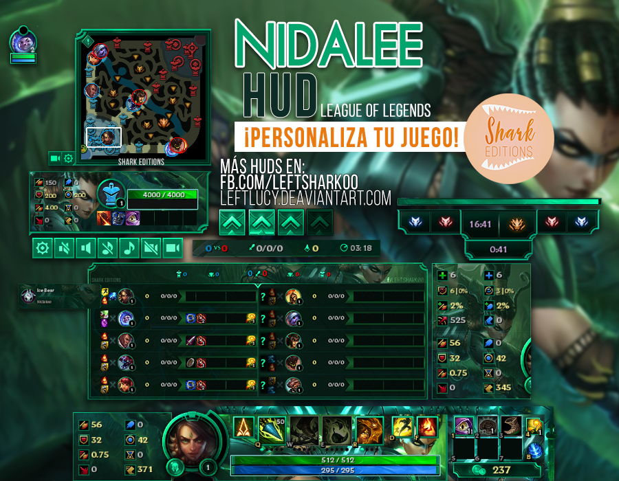 Headhunter Nidalee HUD League of Legends