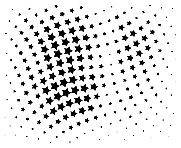 Vector Half-Tone Stars Pattern