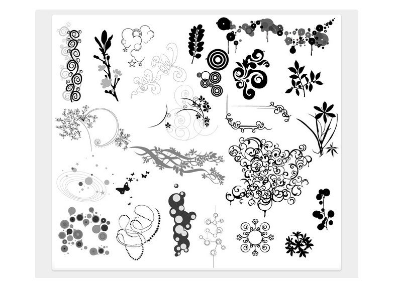 Floral and Assorted ornaments