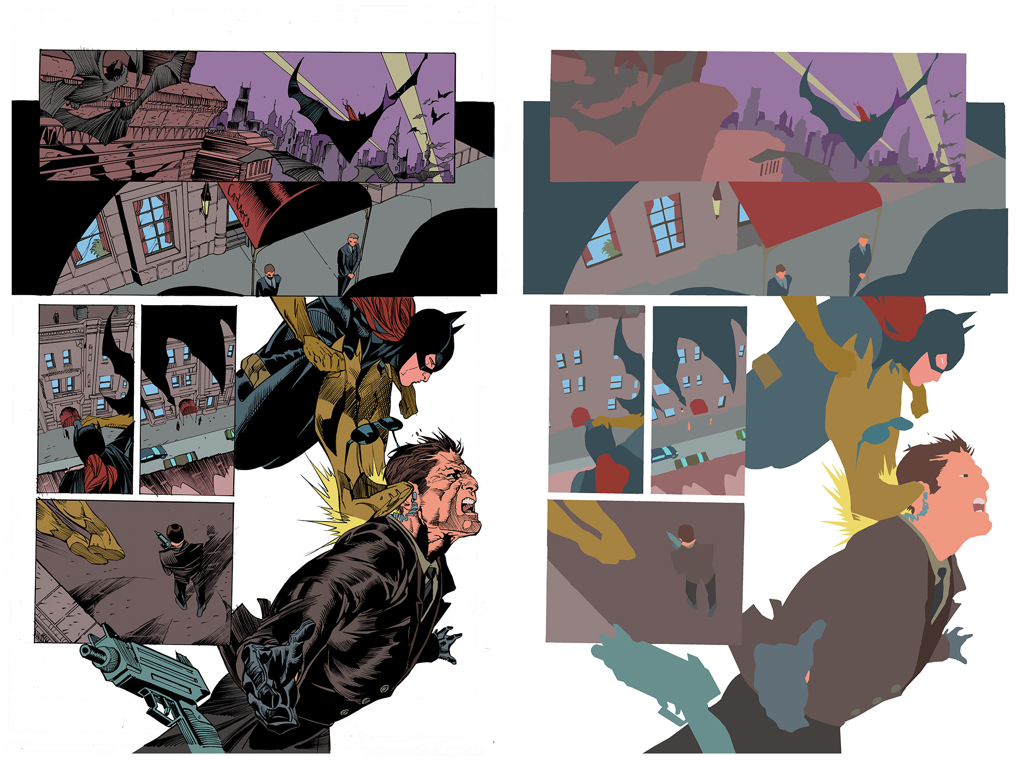 Batgirl Page Flats by jotazombie