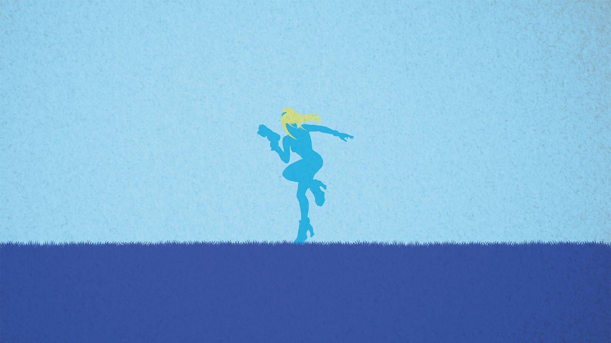 002 Samus Aran Minimalistic Background By Bodzaital2 On