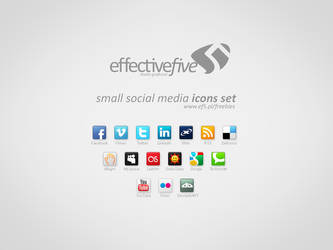 Small social media icons set