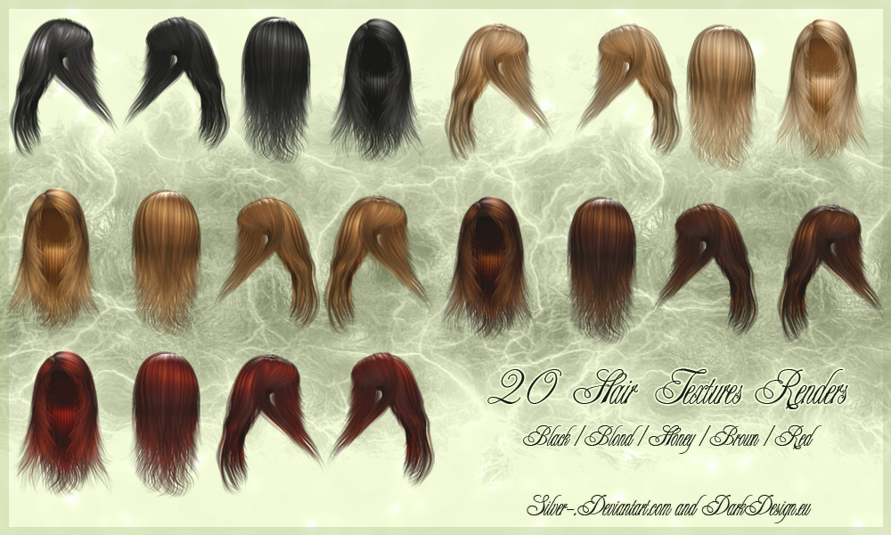 Hair Texture Renders 01 by silver-