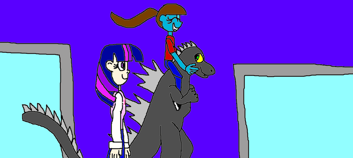 Twilight Sparkle and Godzilla: A Piggyback Walk! by Devon13168 on ...