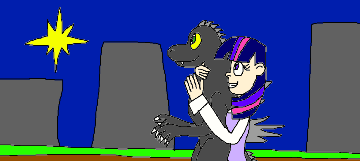 Twilight Sparkle And Godzilla: The Golden Star! by Devon13168 on DeviantArt
