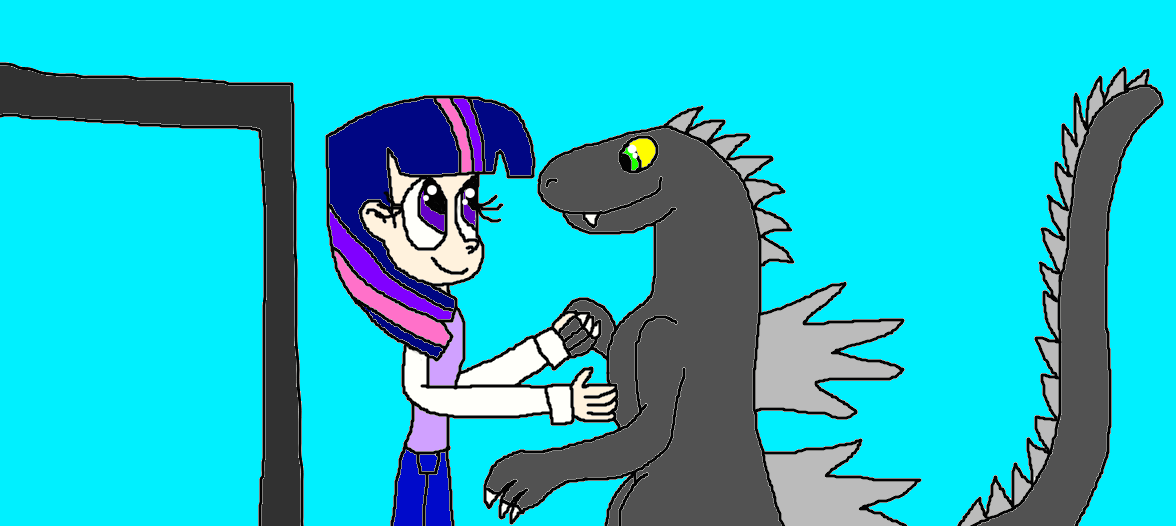 Twilight Sparkle and Godzilla: Hand And Heart! by Devon13168 on DeviantArt
