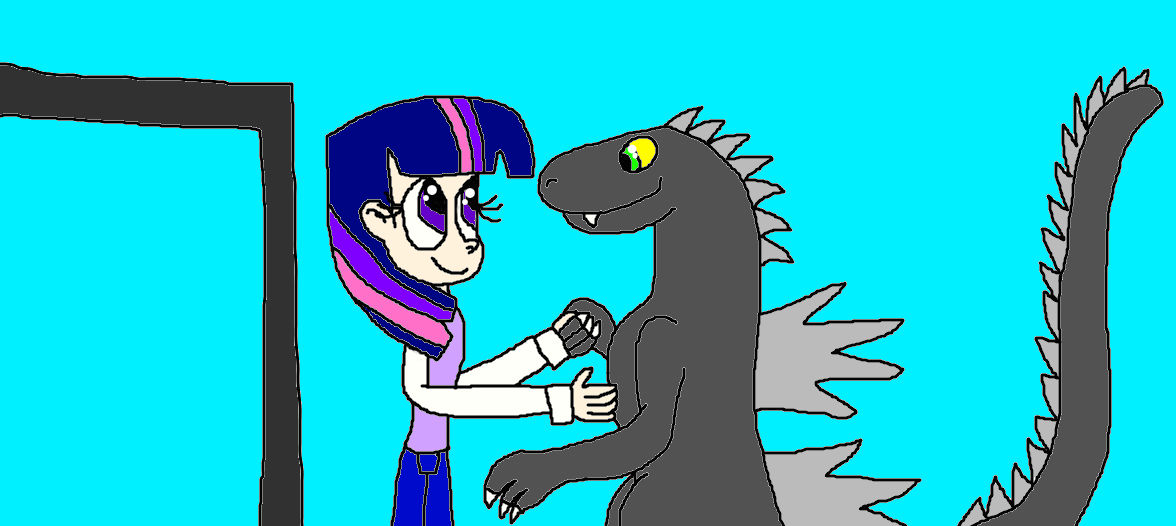 Twilight Sparkle and Godzilla: Hand And Heart! by Devon13168 on DeviantArt