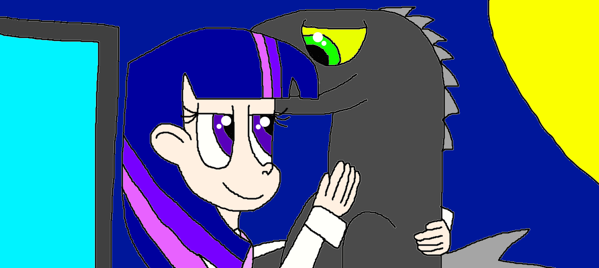 Twilight Sparkle and Godzilla: Never Leave You! by Devon13168 on DeviantArt