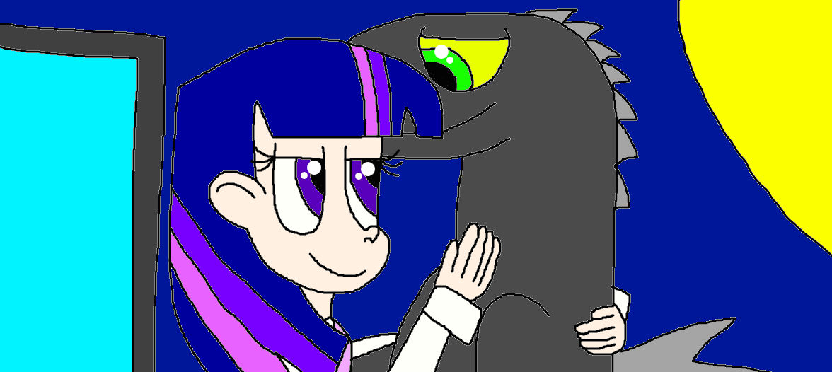 Twilight Sparkle and Godzilla: Never Leave You! by Devon13168 on DeviantArt