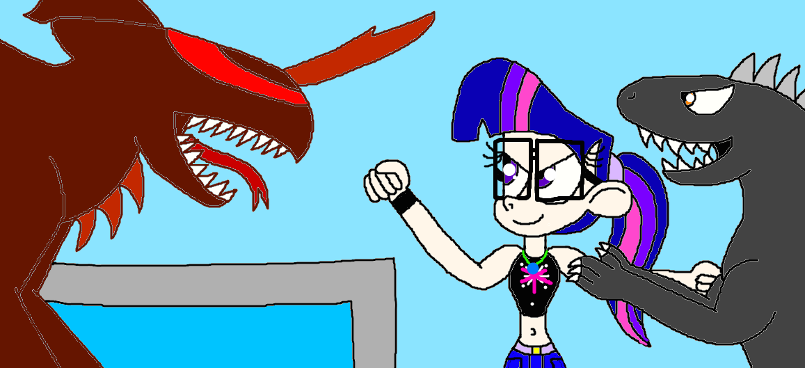 Twilight Sparkle and Godzilla vs NEO-MUTO by Devon13168 on DeviantArt