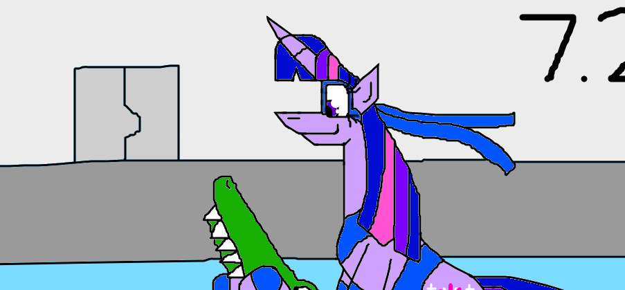 Twilight Sparkle vs. Alligator by Devon13168 on DeviantArt