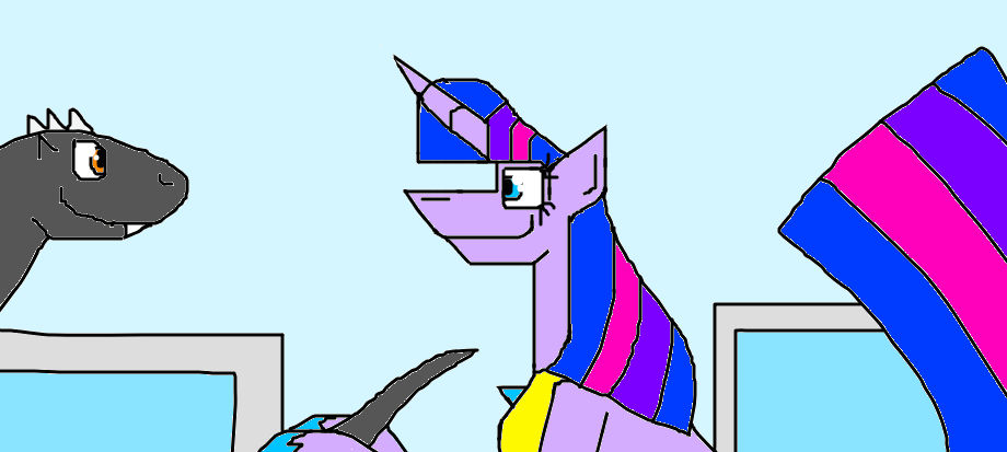 Shin Twilight Sparkle Plays With Godzilla by Devon13168 on DeviantArt