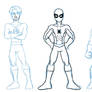 Spider-Man, the Human Torch and Iceman, speedpaint