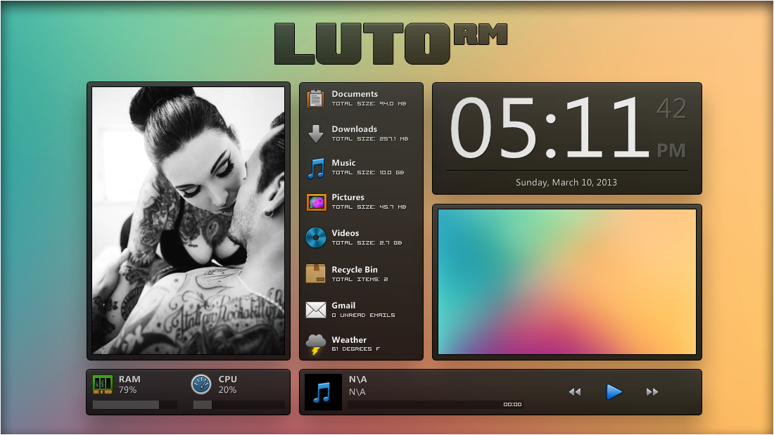 Luto Suite 1.1 [Rainmeter Skin]