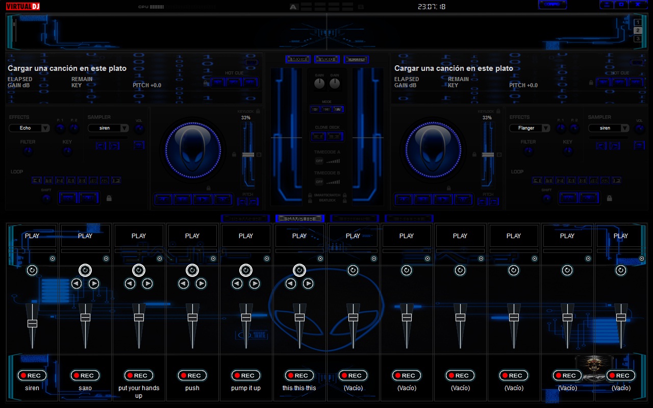 New Skin Alien Blue 12 For Virtual Dj 7 By Therecordblack01 On Deviantart