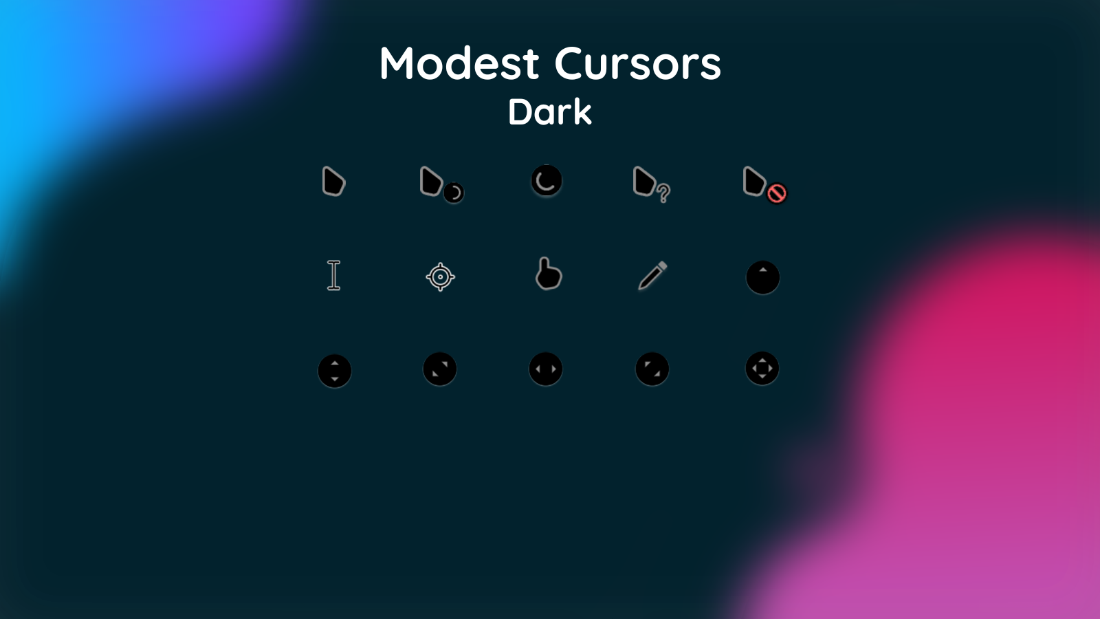 Modest Dark Cursors by Arteffect10520 on DeviantArt