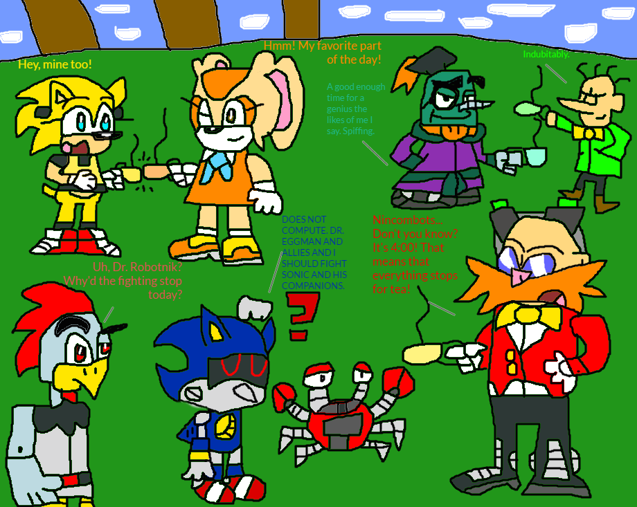 Everything Stops For Tea Sonic The Hedgehog By Illcitvirus115 On Deviantart