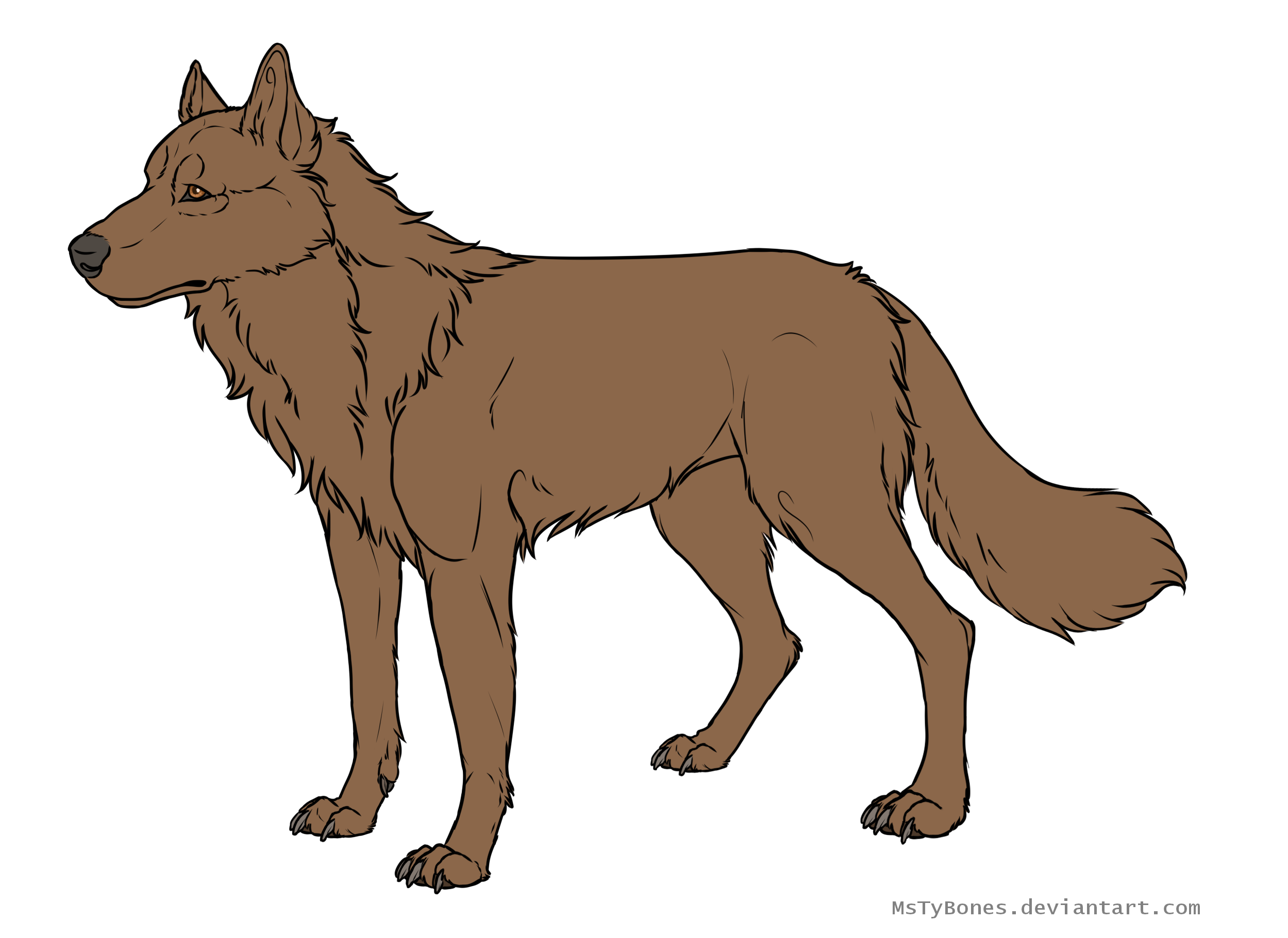 Free to Use Wolf Base by Ty-Bones on DeviantArt