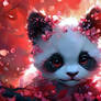 Kitty Panda and Red Leaves