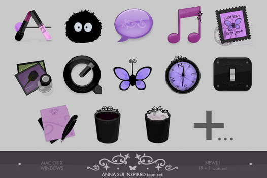 Anna Sui inspired iconset PLUS