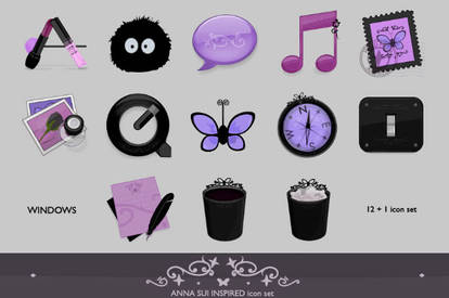 Anna Sui inspired icon set WIN