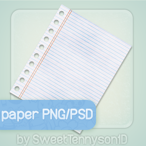 Notebook Paper PNG-PSD