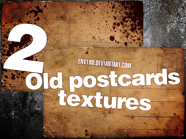 2 Old Postcards textures