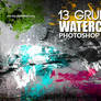 13 Grungy Watercolor Photoshop Brushes
