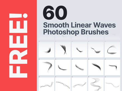 FREE 60 Smooth Linear Waves Photoshop Brushes