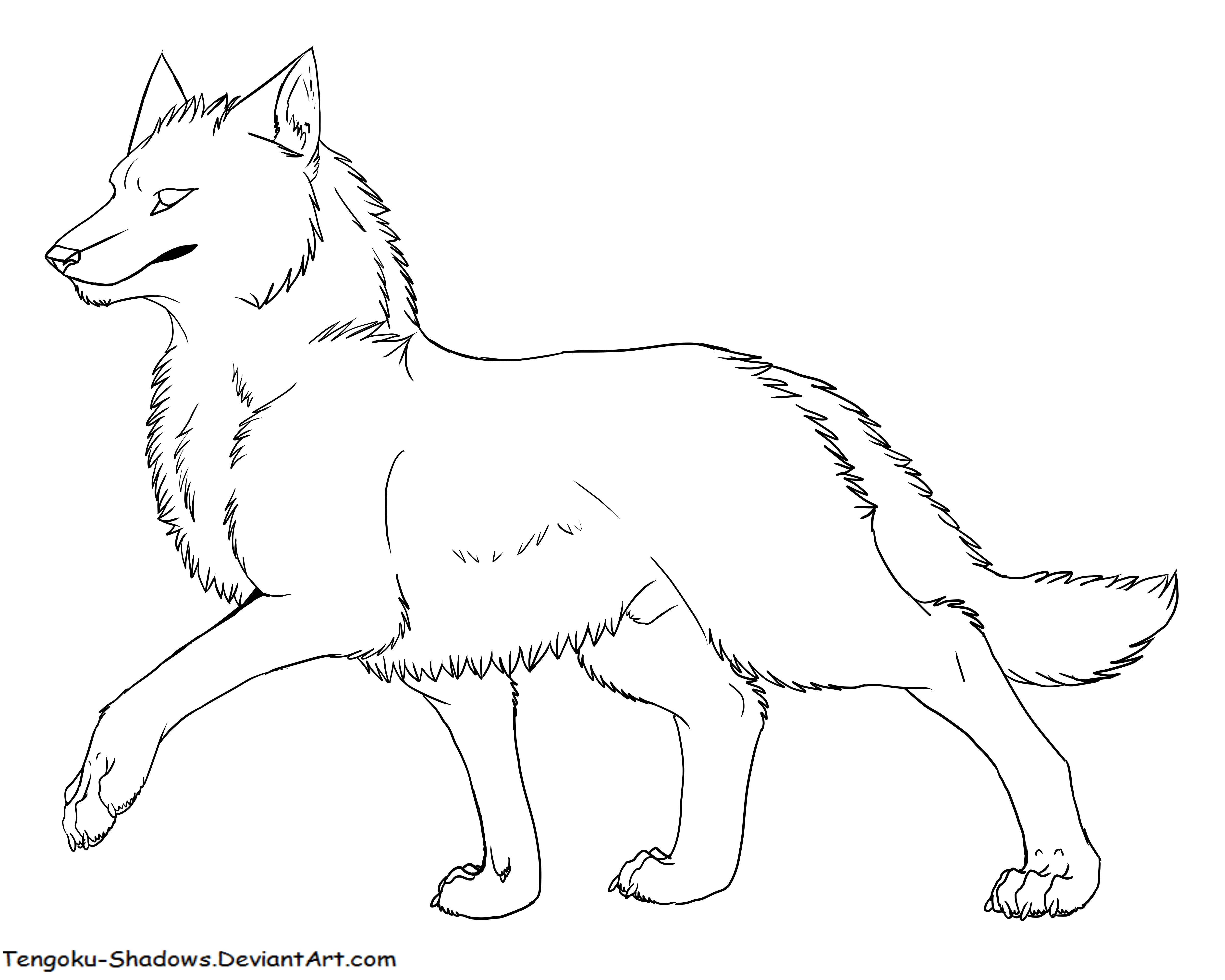 Wolf Transparent Line Art / The material used for the body is soft