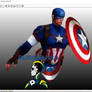 Capito America Parede Papercraft