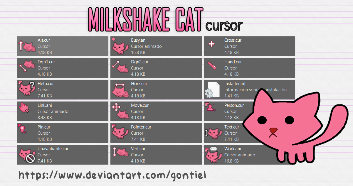 Pusheen on the Phone cursor – Custom Cursor