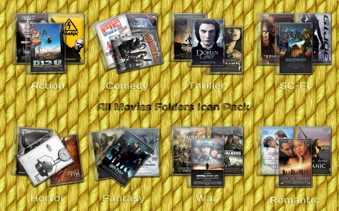 all movies folders icon pack by anamahmoud on DeviantArt