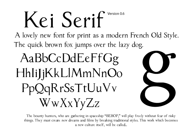 Kei Serif 0.6