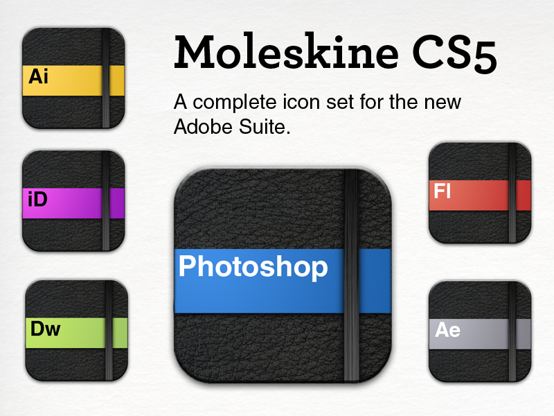 Moleskine CS5 Icons