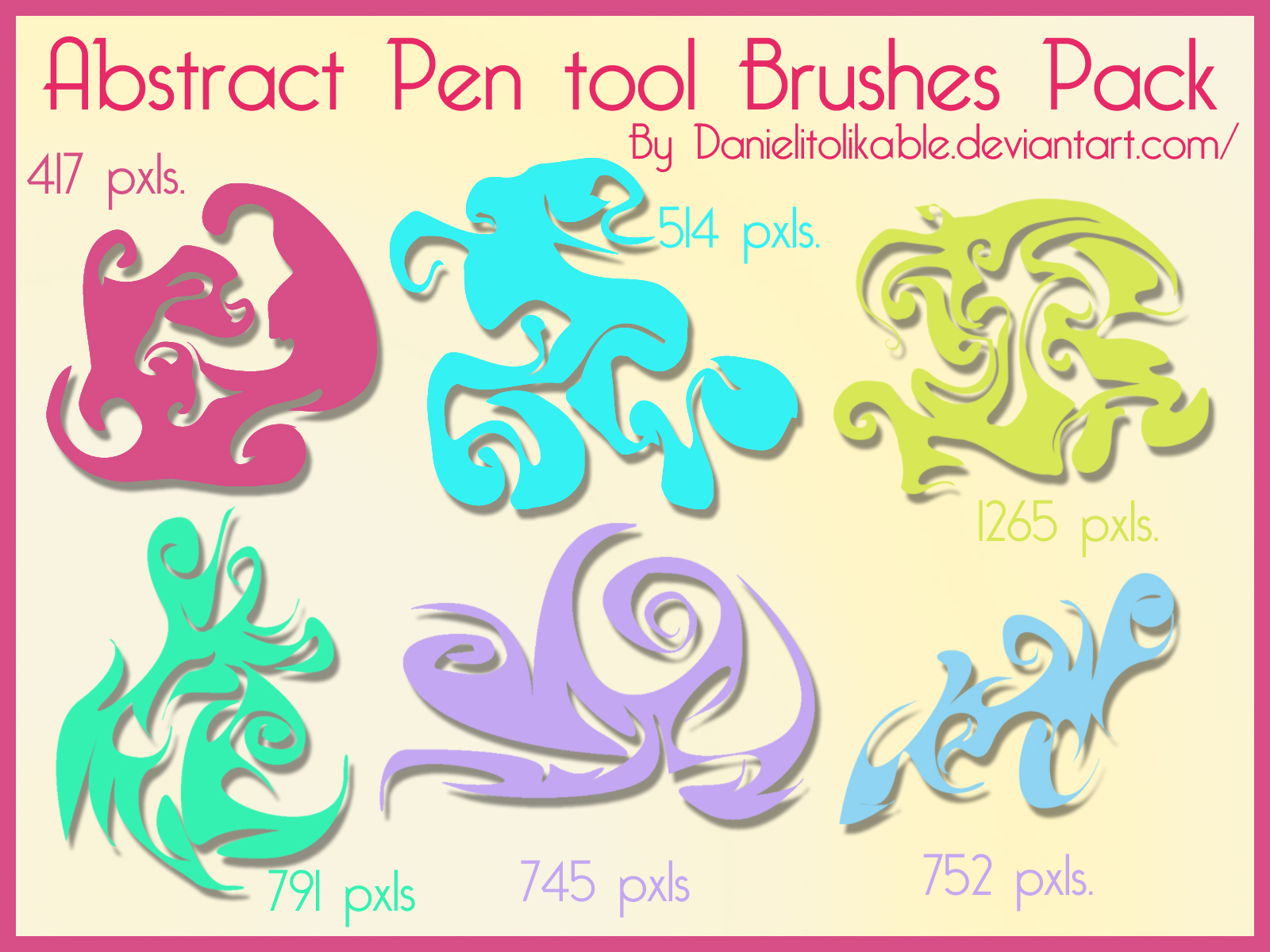 Abstract pen tool brushes