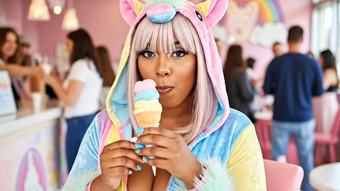 Unicorn lady at the ice cream shop by aimeemorgan on DeviantArt