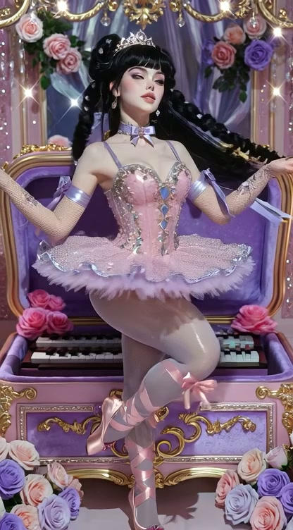 Living lavender ballerina music box doll by aimeemorgan on DeviantArt
