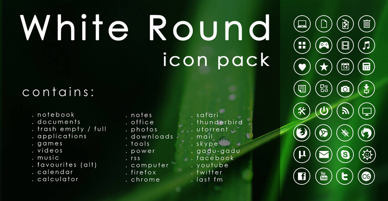 white round icon pack by Mike1302 on DeviantArt