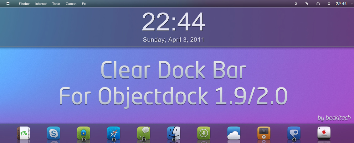 Clear dock bar