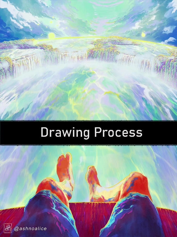 Drawing Process of Chilling Out by AshnoAlice on DeviantArt