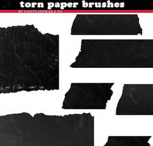 Brush Set: Torn Ancient Paper