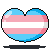 Transgender Floating Heart Icon by Kiss-the-Iconist