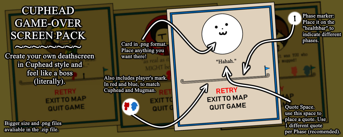 Cuphead GameOver Screen Pack by Alfoli on DeviantArt